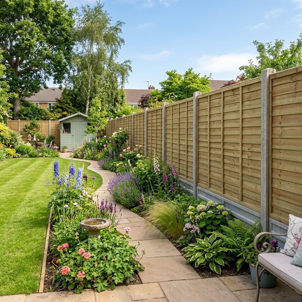 New timber garden fencing installed in Rotherham